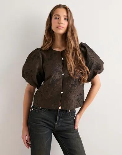 Neo Noir - Brun - Aisa Brocade Blouse 