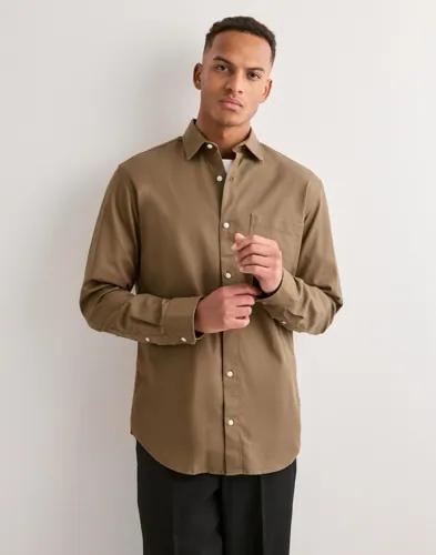 Jack & Jones Jprblastanford Tencel L/S Shirt Ln Enfärgade skjortor Brun 