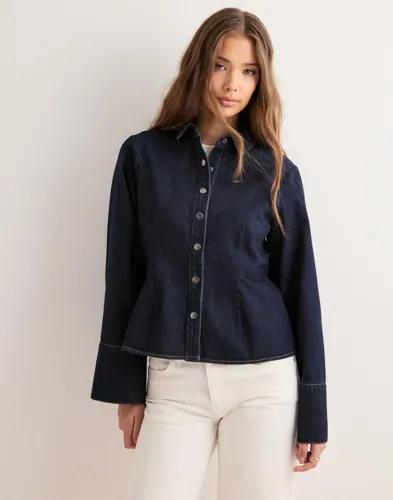 Neo Noir - Blå - Rosa Denim Shirt 