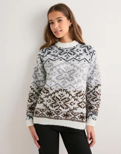 Pieces - Multi/Mönstrad - Pcjo Ls High Neck Knit Bc 