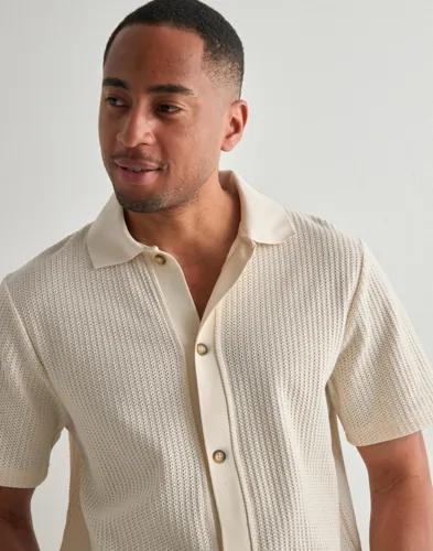 Les Deux Axel SS Shirt Kortärmade skjortor Beige 
