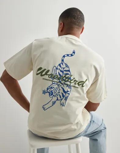 Woodbird WBBaine Tiger tee T-shirts med tryck Vit 