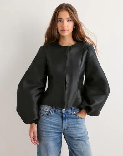 Malina - Svart - Vendela Balloon Sleeve Blouse 
