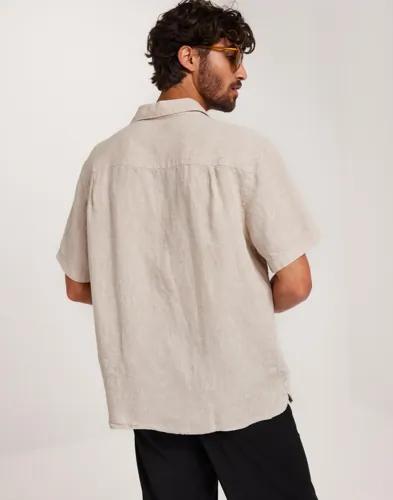 J Lindeberg Elio Linen Melange Shirt Linneskjortor Beige