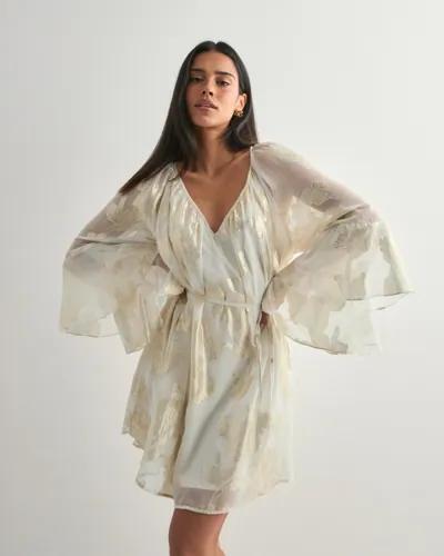 Vero Moda - Vit - Vmchili Ls Short Frill Dress Wvn Ex 