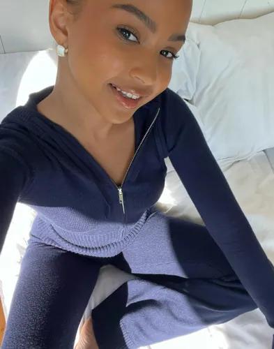 Nelly - Blå - Soft Lounge Knit Sweater 