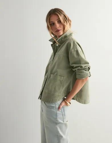 Vero Moda - Grön - Vmjamie Ls Denim Shacket Mix Ga Noo 