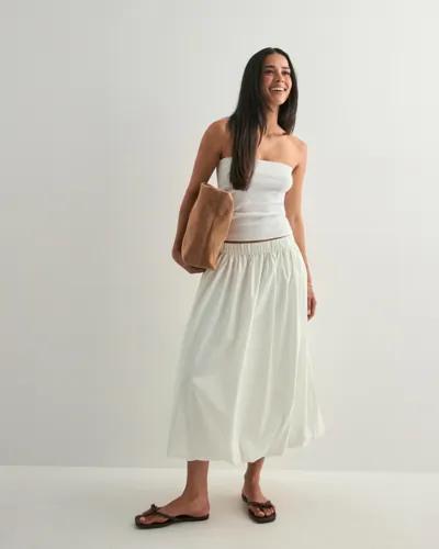 Vero Moda - Vit - Vmfriba Mw 7/8 Balloon Skirt Wvn Ga 