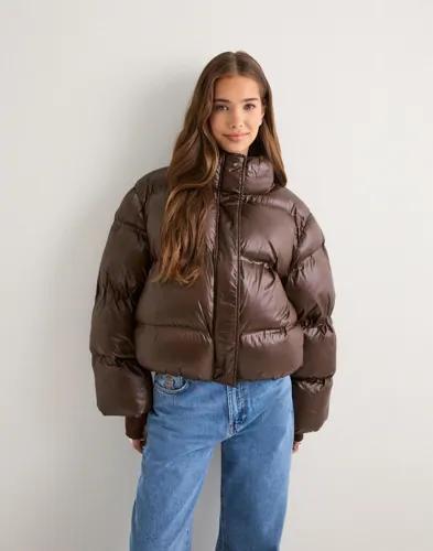 Neo Noir - Brun - Rhea Shiny Puffer Jacket 