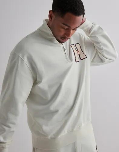 Tommy Jeans Tjm 1/4 Zip Towel Patch Polo Half zip Vit 