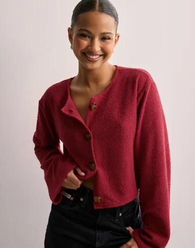 Nelly - Röd - Structured Jacket Cardigan 