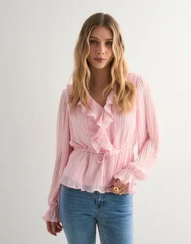 Vero Moda - Rosa - Vmdora L/S Frill Pleat Top Wvn Exp 