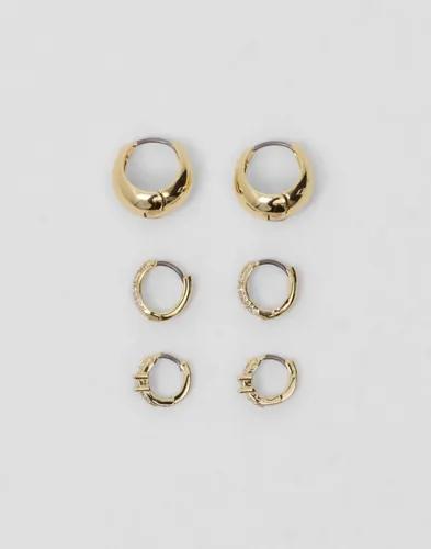 Pieces - Guld - Pcotelia Earrings 3-Pack D2D 