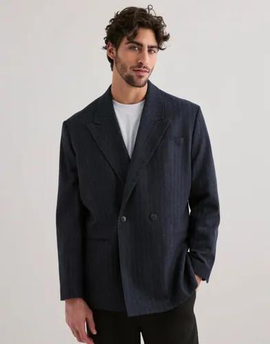 Selected Men Slhrelaxed-Anderson Wool Blend Db B Kavajer Svart 