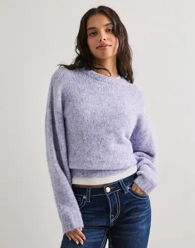 Nelly - Lila - Fuzzy Knit Sweater