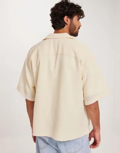 Jack & Jones Jornoto Structure Resort Shirt Ss Kortärmade skjortor Beige