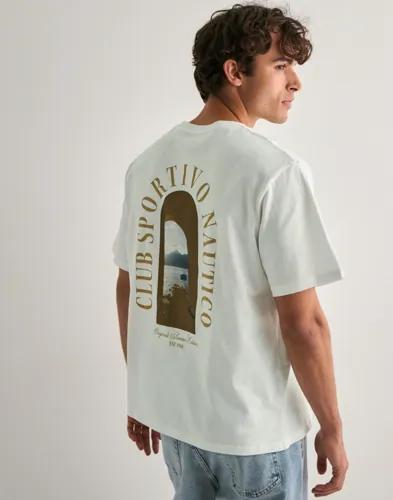 Jack & Jones Jorhydra Photo Tee Ss Crew Neck Kortärmade t-shirts Vit 