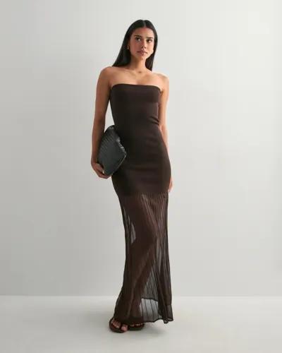 Malina - Brun - Isola Drop Waist Sheer Knitted dress 