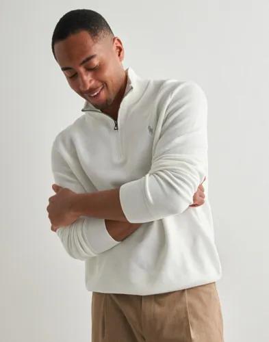 Polo Ralph Lauren Mesh-Knit Cotton Quarter-Zip Sweater Half zip Vit 