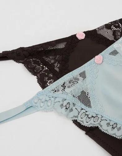 Nelly - Blå - Tiny 2-Pack Thong