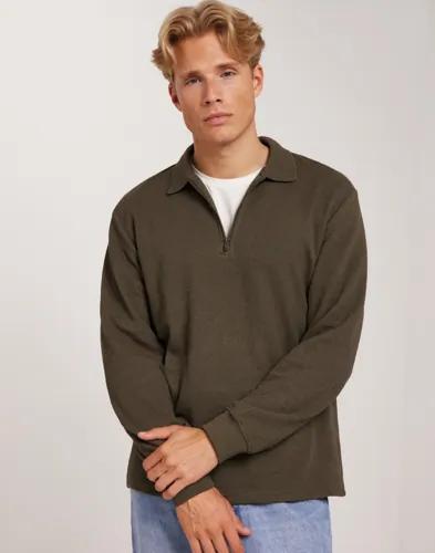 Only & Sons Onstrevor Life Reg Ls Polo Noos Tröjor med dragkedja Brun 