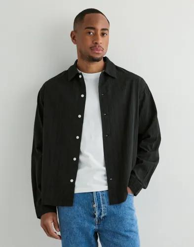 Jack & Jones Jorparty Structure Shirt Ls Styd Aw Overshirts Svart