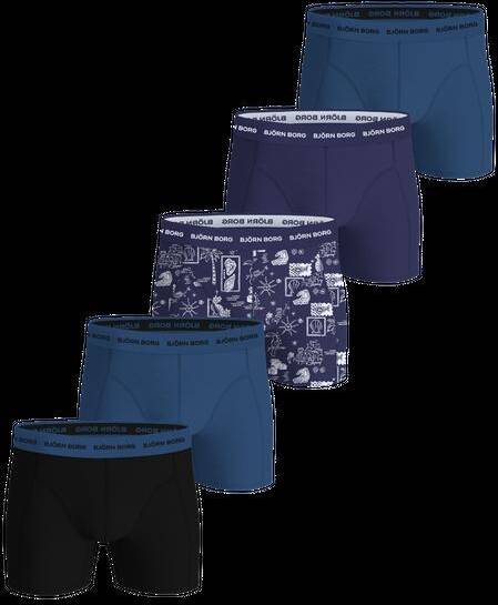 Björn Borg Cotton Stretch Boxers 5-pack Svart, XXL 