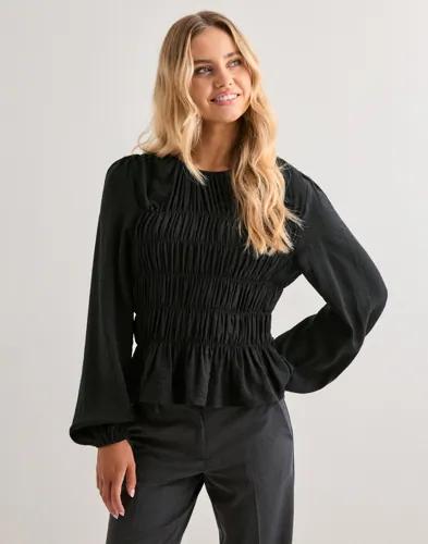 Nelly - Svart - My Best Smock Blouse