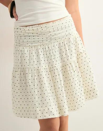 Neo Noir - Vit - Tarrow Dot Skirt 