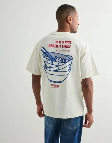 Woodbird WBBaine Noodle Tee T-shirts med tryck Vit