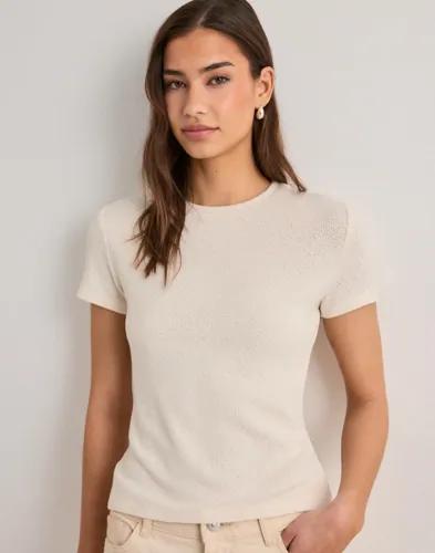 Nelly - Beige - Knit Slim Tee 
