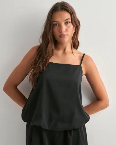 Pieces - Svart - Pctora Strap Balloon Top Wvn D2D Pp 