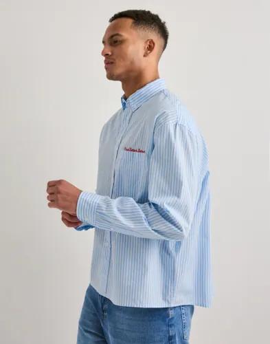 Que Sera Sera Steve Stripe Shirt LS Randiga skjortor Blå 