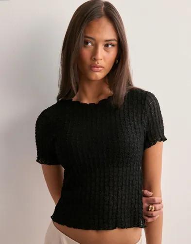 Vero Moda - Svart - Vmshelby Ss O-Neck Short Top Vma No 