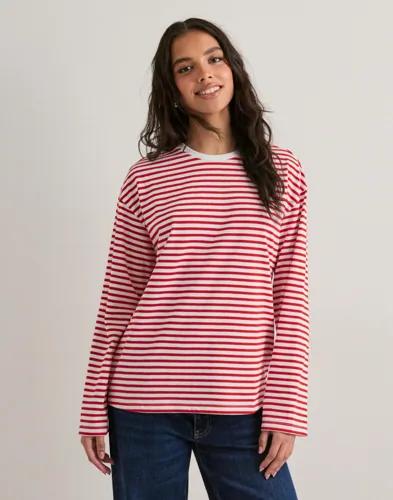 Pieces - Röd - Pcsadie Ls Top Noos 