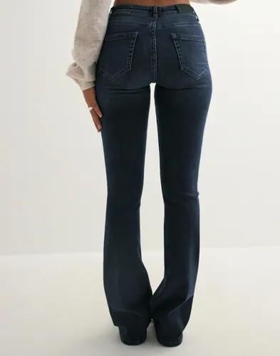 Only - Blå - Onlblush Mid Flared Dnm REA409 Noos 