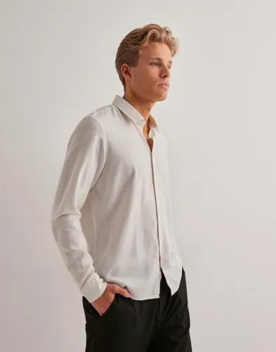 Solid SDEnea Allan Linen shirt Blå skjortor Vit