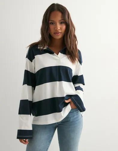 Vero Moda - Blå - Vmmolly Ls Polo Jrs Noos 