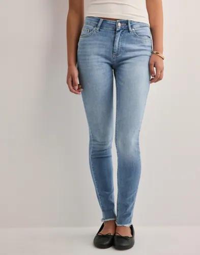 Only - Blå - Onlblush Mid Sk Ak Rw Dnm REA1467 N 