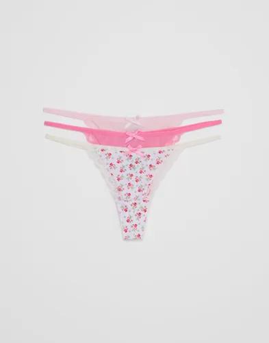 Nelly - Multi/Mönstrad - Adore Me Thong 3-Pack 