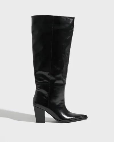 Nelly - Svart - Wide Leg Pointy Boot 