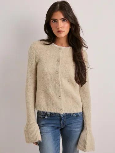 Vero Moda - Beige - Awleah Lori Ls O-Neck Knit Cardigan 