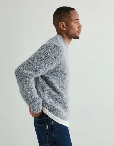 Only & Sons Onsnoah Ds Crop Ls Crew Knit Extnd Stickade tröjor Grå