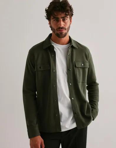 Selected Men Slhjackie Sweat Jacket Noos Overshirts Grön 