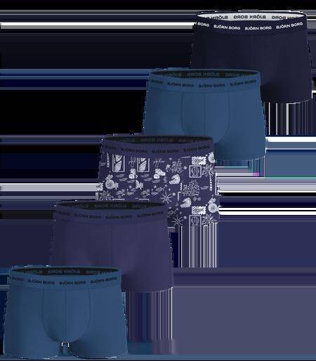 Björn Borg Cotton Stretch Trunks 5-pack Blå, XXL 