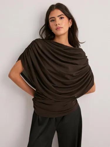 Neo Noir - Brun - Cottuna Drapy Mesh Top 