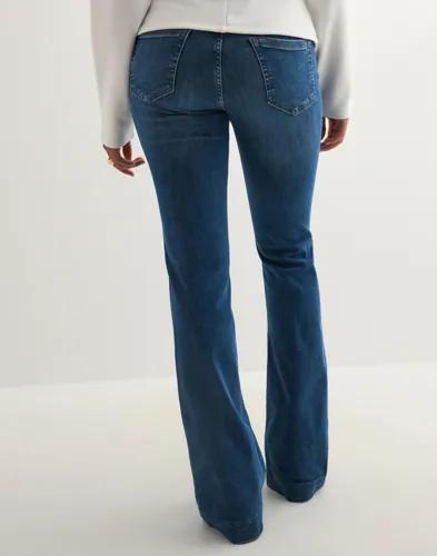 Only - Blå - Onlblush Mid Retroflared Dnm DIA550 