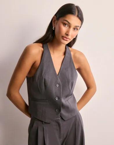 Only - Grå - Onlsulajma Life S/L Fit Vest Cc Tlr 