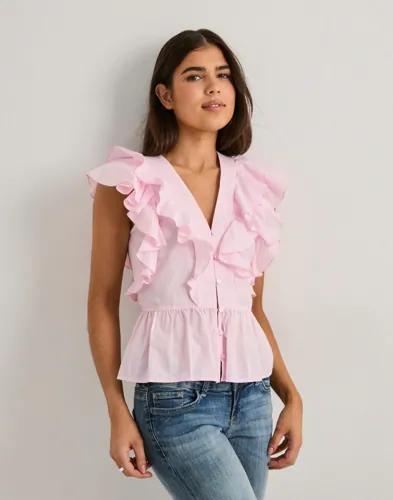 Nelly - Rosa - Cute Pleat Blouse 