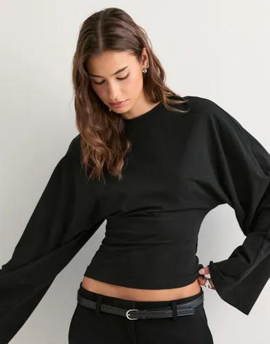Nelly - Svart - Wide Sleeve LS Top 